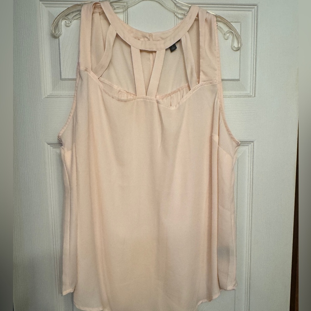 Torrid Pale Pink Sleeveless Blouse 2 (2x)